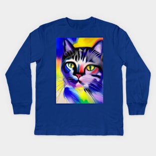 Cat portrait Kids Long Sleeve T-Shirt